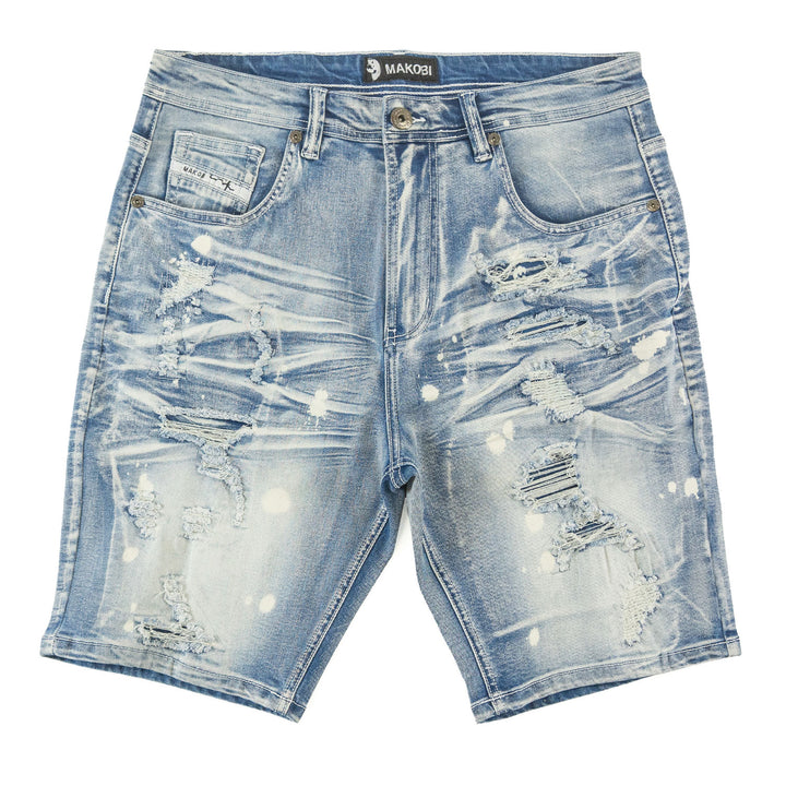 M607 Amato Denim Shorts - Light Wash