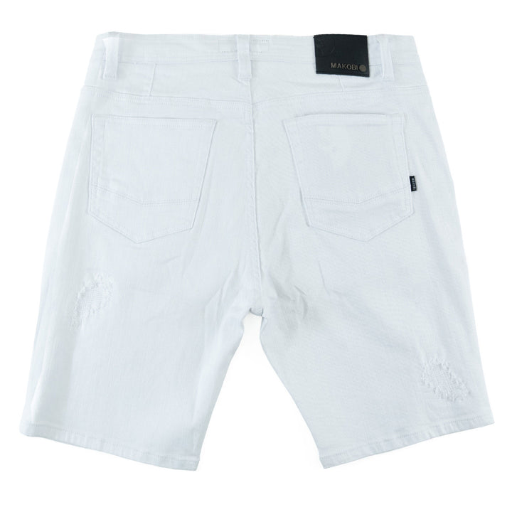 M607 Amato Denim Shorts - White