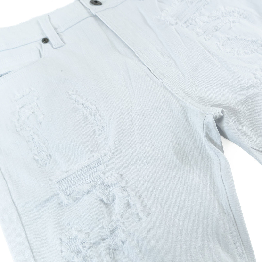 M607 Amato Denim Shorts - White