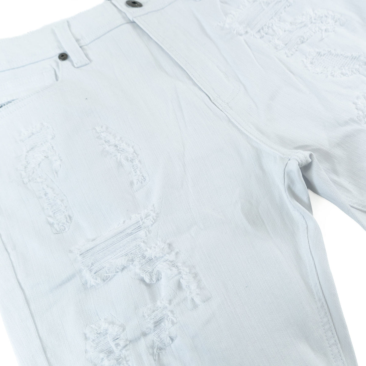M607 Amato Denim Shorts - White