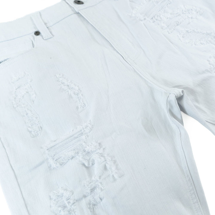 M607 Amato Denim Shorts - White