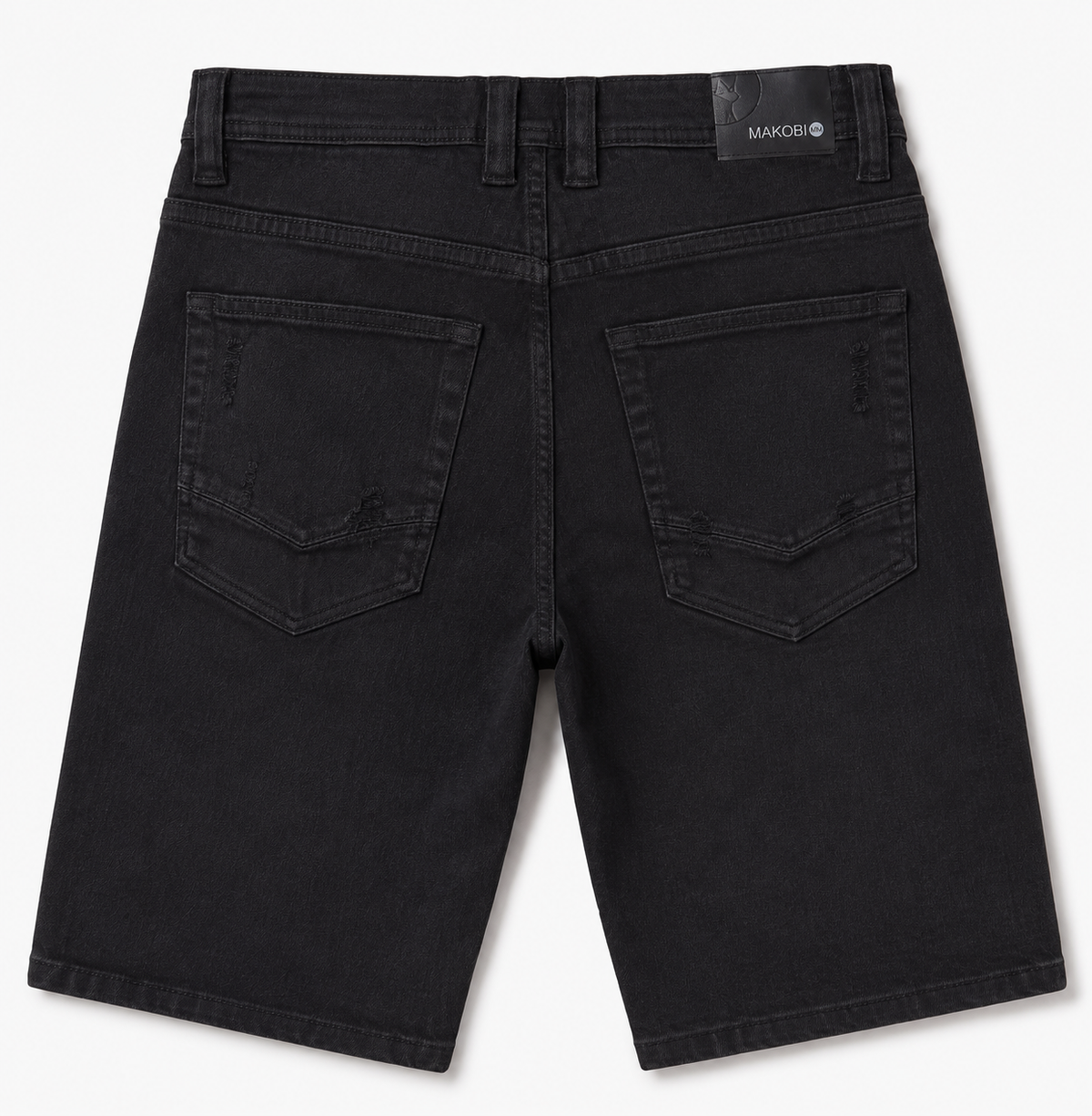 Makobi M613 Pastoni Denim Shorts in Jet Black, view 4