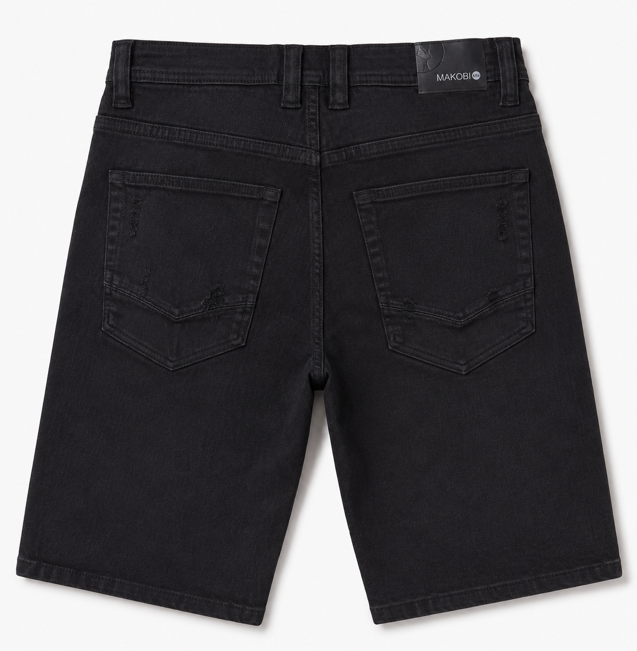 Makobi M613 Pastoni Denim Shorts in Jet Black, view 4