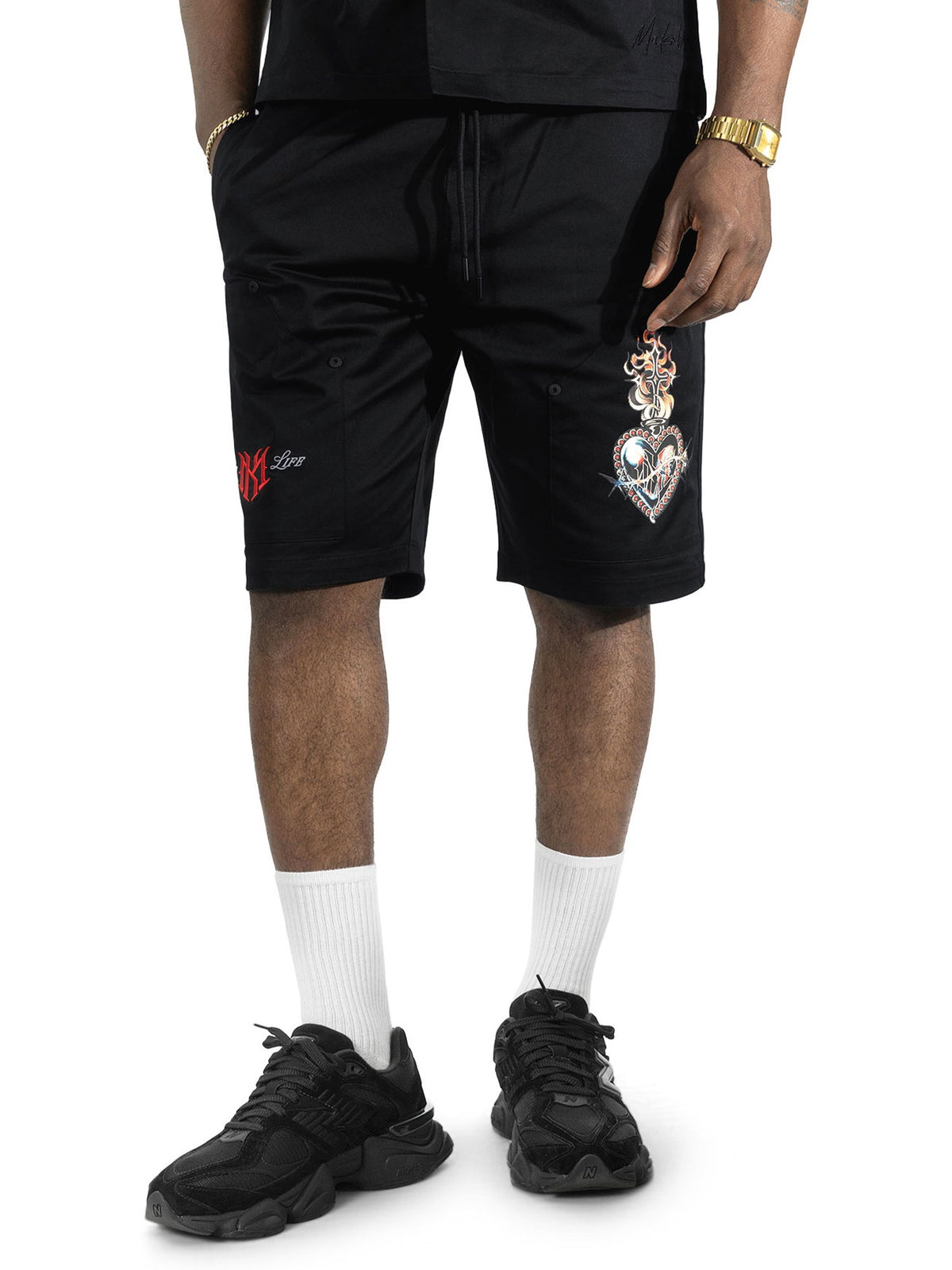 M414 Vivere Twill Short Set - Black