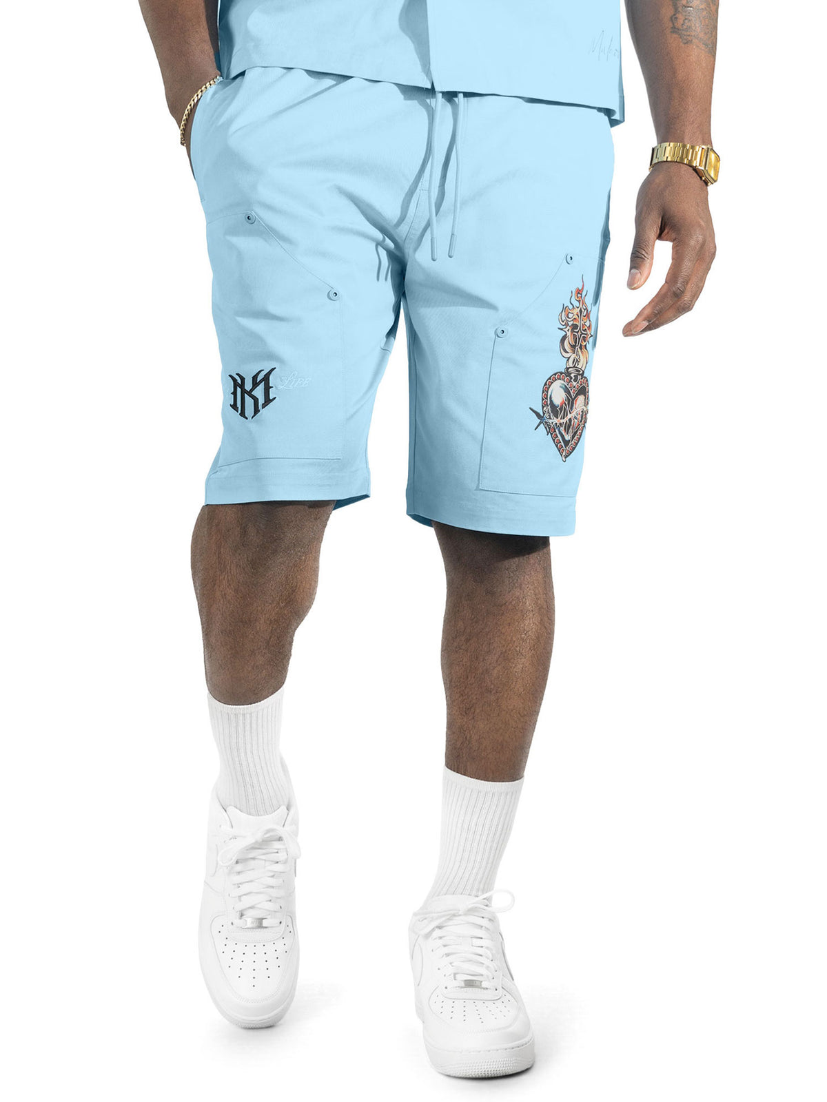 M414 Vivere Twill Short Set - Blue