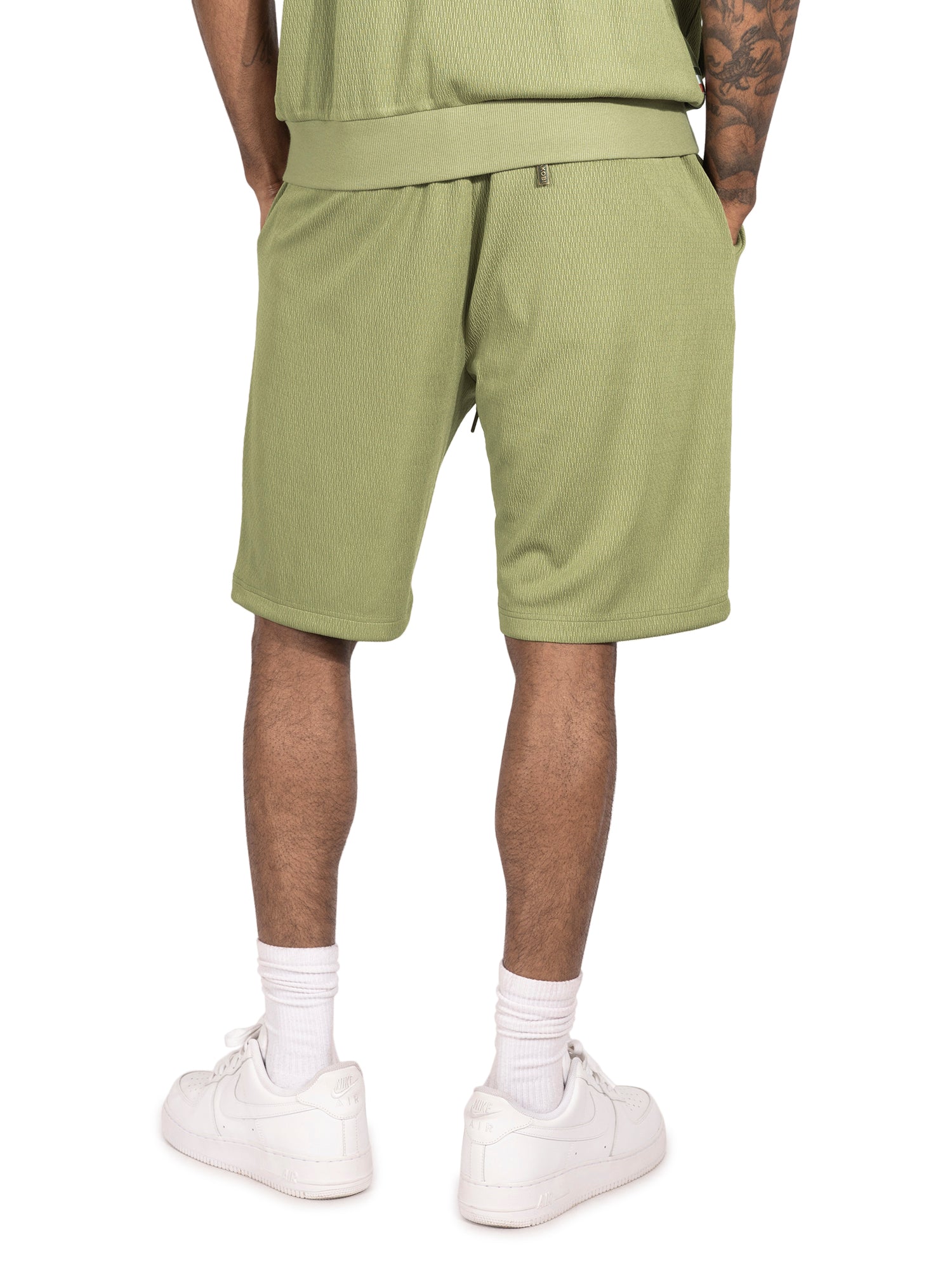 Makobi M428 Moreli Knit Short Sets in Olive, view 6