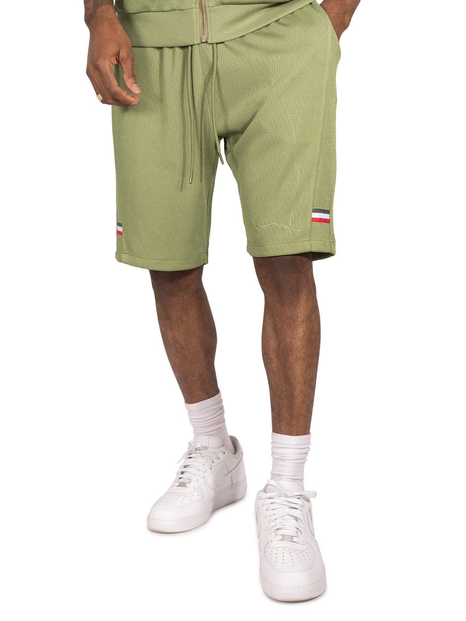 Makobi M428 Moreli Knit Short Sets in Olive, view 3