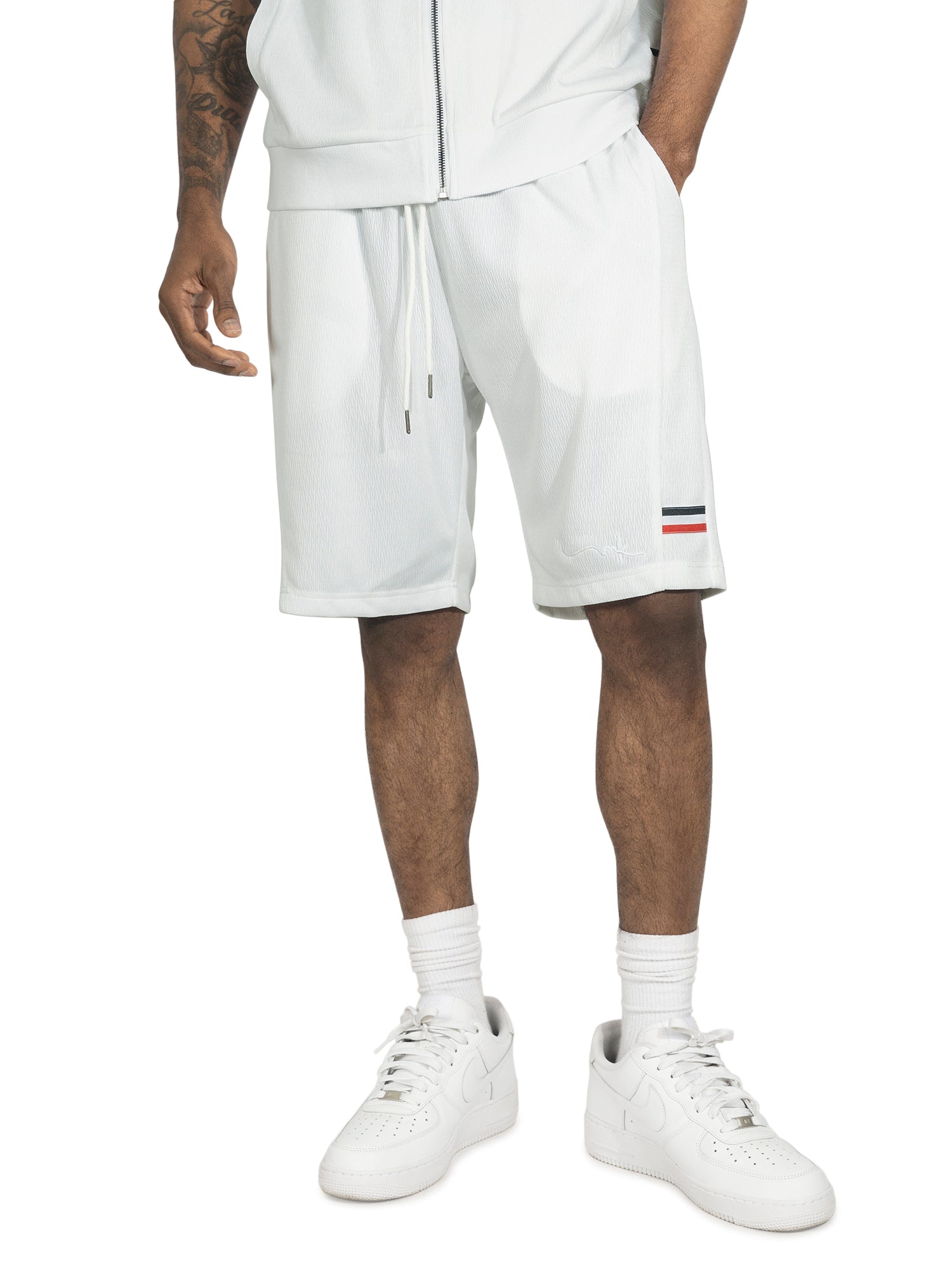 Makobi M428 Moreli Knit Short Sets in White, view 5