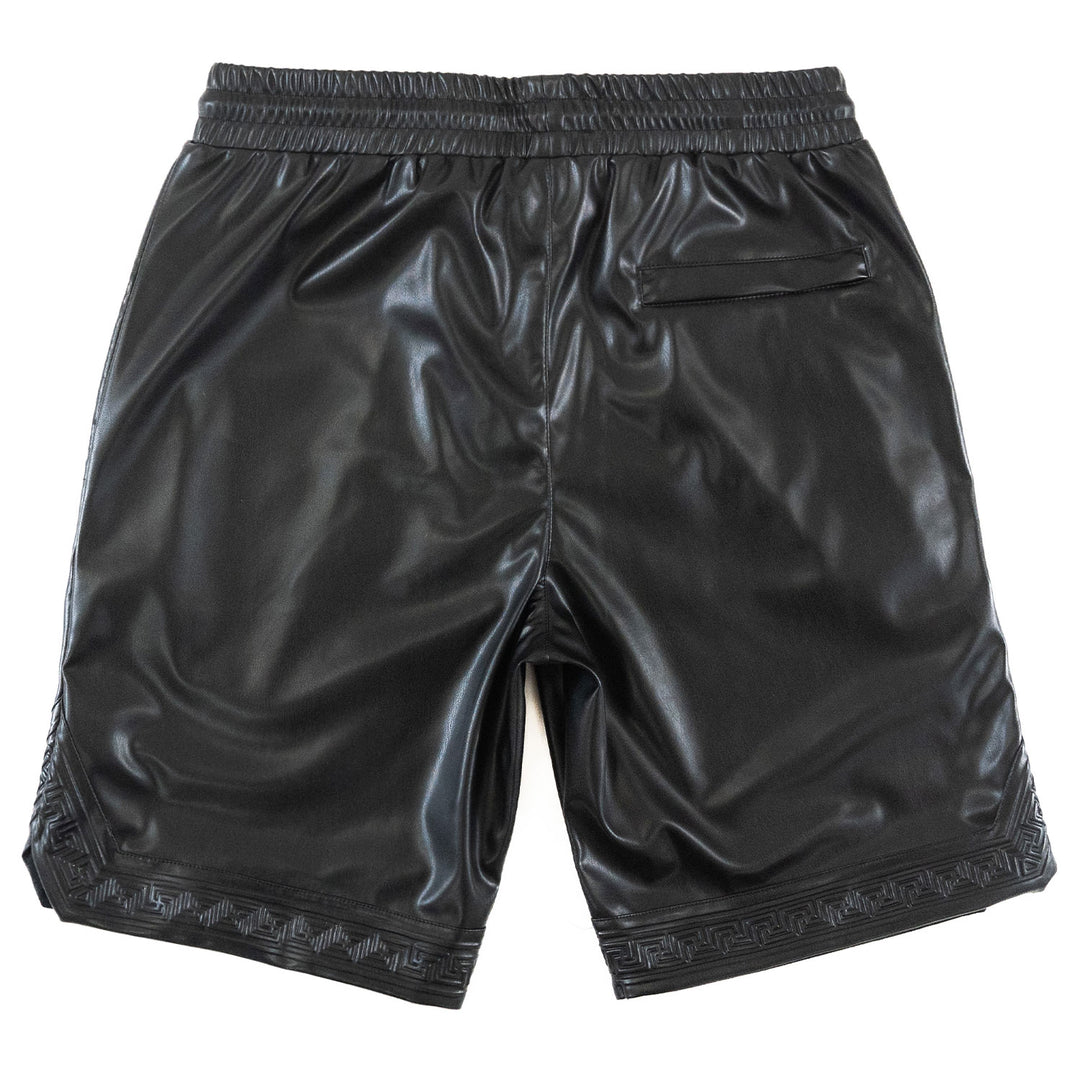 M629 Belluci Vegan Leather Shorts - Black
