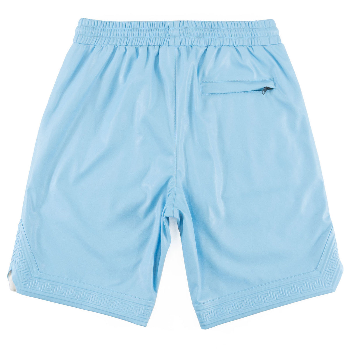 Makobi M629 Belluci Vegan Leather Shorts in Blue, view 4