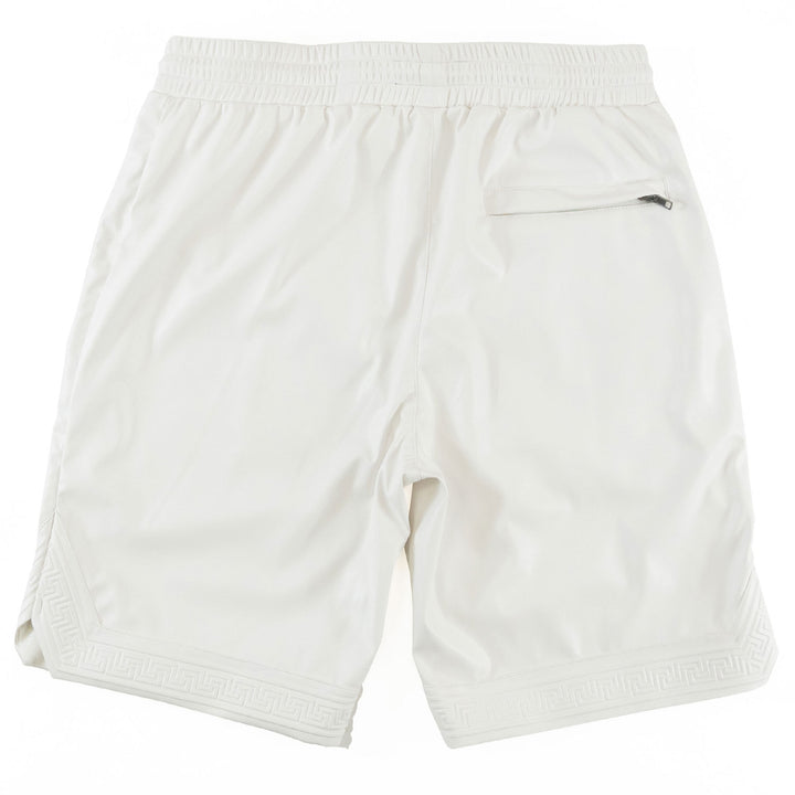 M629 Belluci Vegan Leather Shorts - White