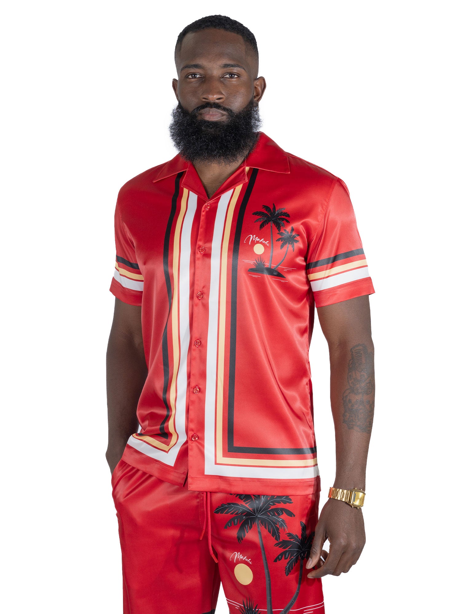 Makobi M430 Toronto Short Sets in Red, view 2