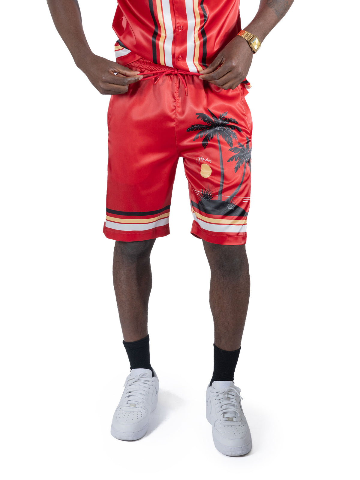Makobi M430 Toronto Short Sets in Red, view 4