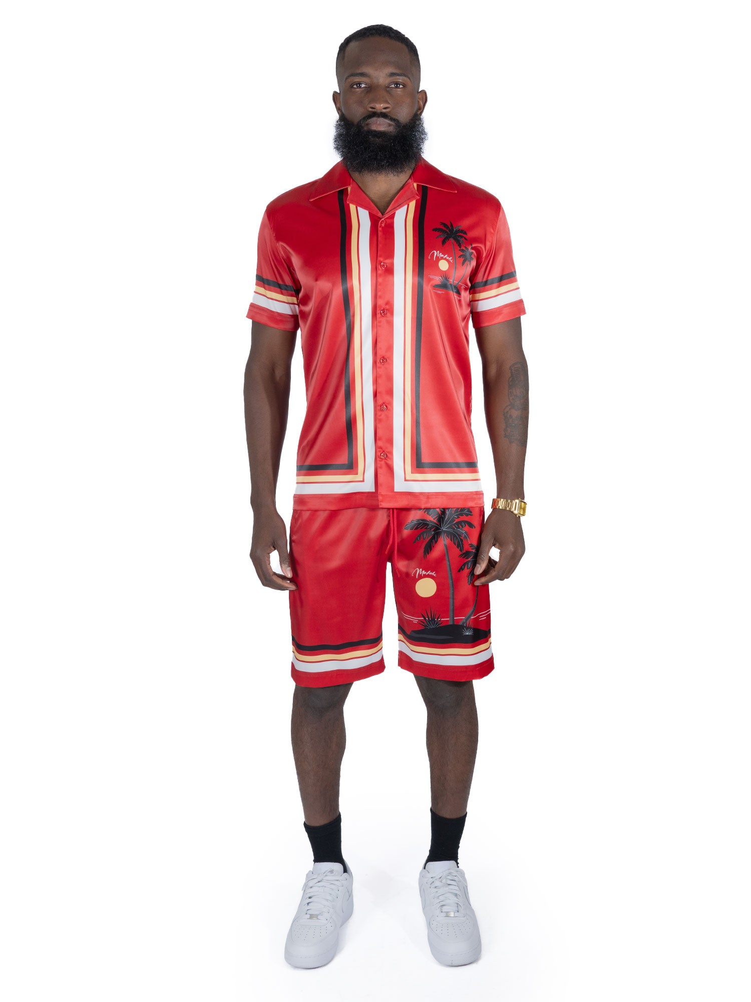Makobi M430 Toronto Short Sets in Red, view 3
