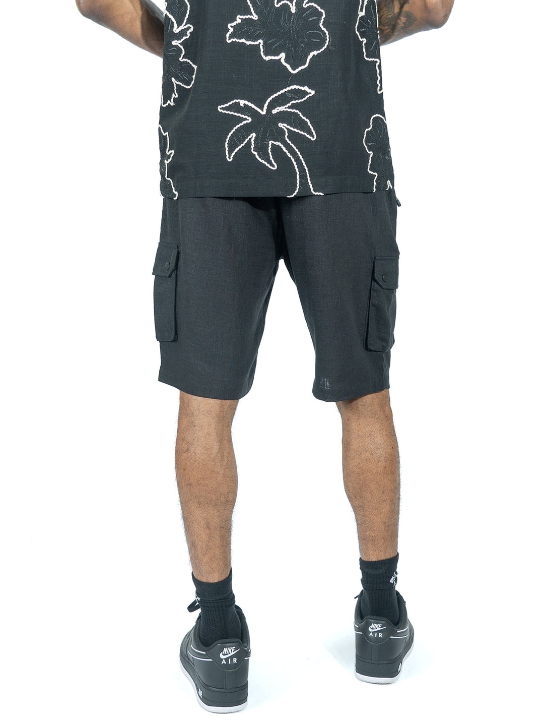 M632 Levonia Linen Shorts - Black