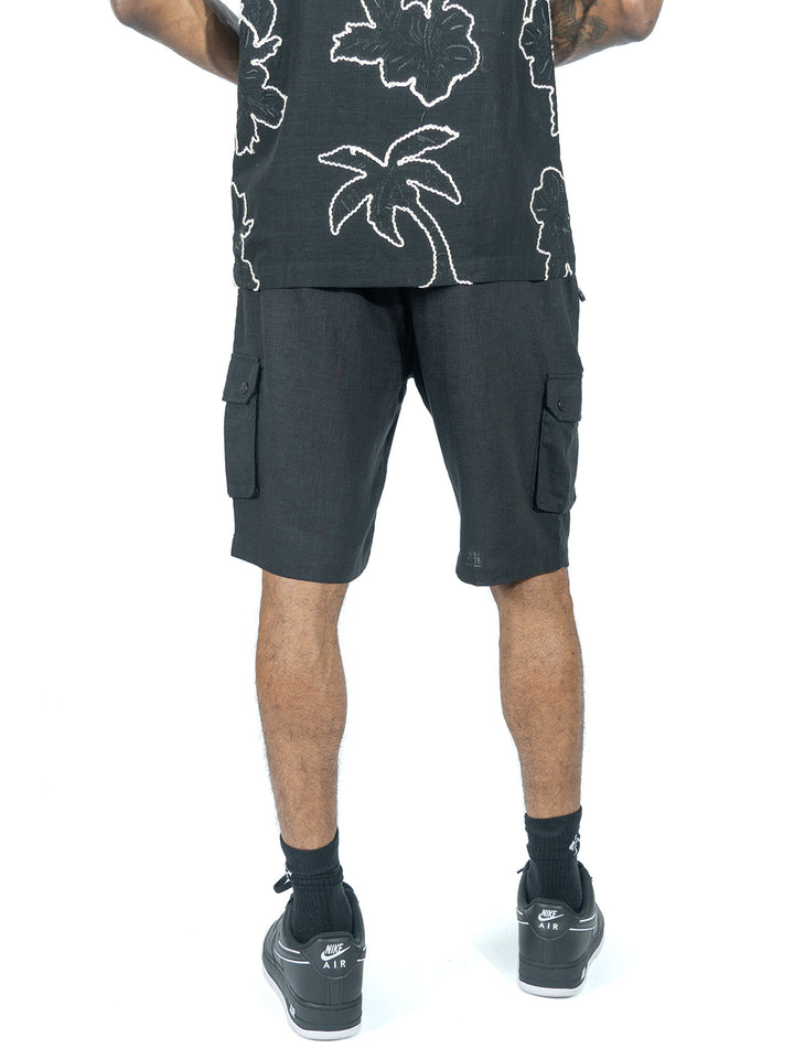 M632 Levonia Linen Shorts - Black