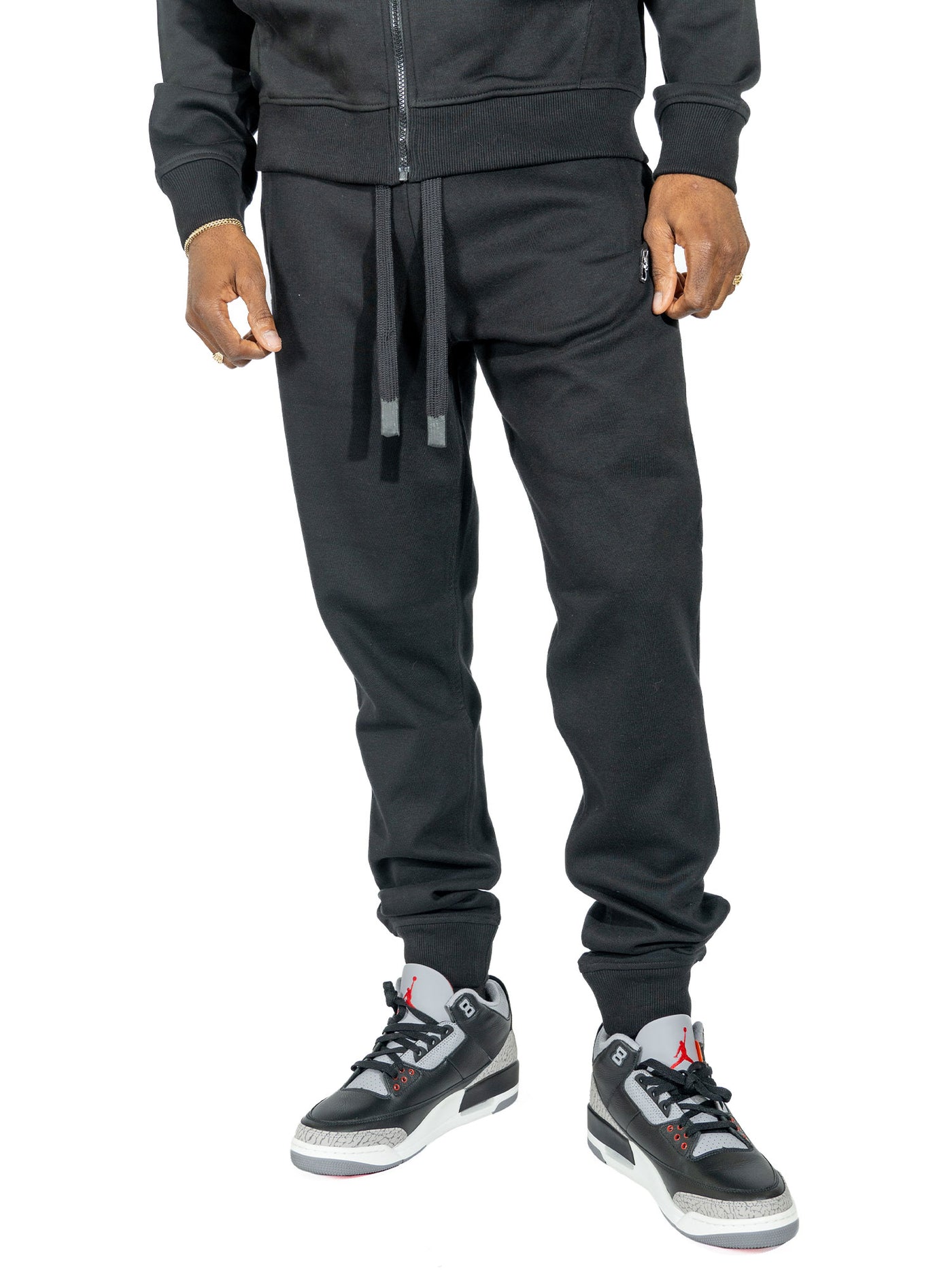 M6335 Essential Fleece Jogger Pants - Black