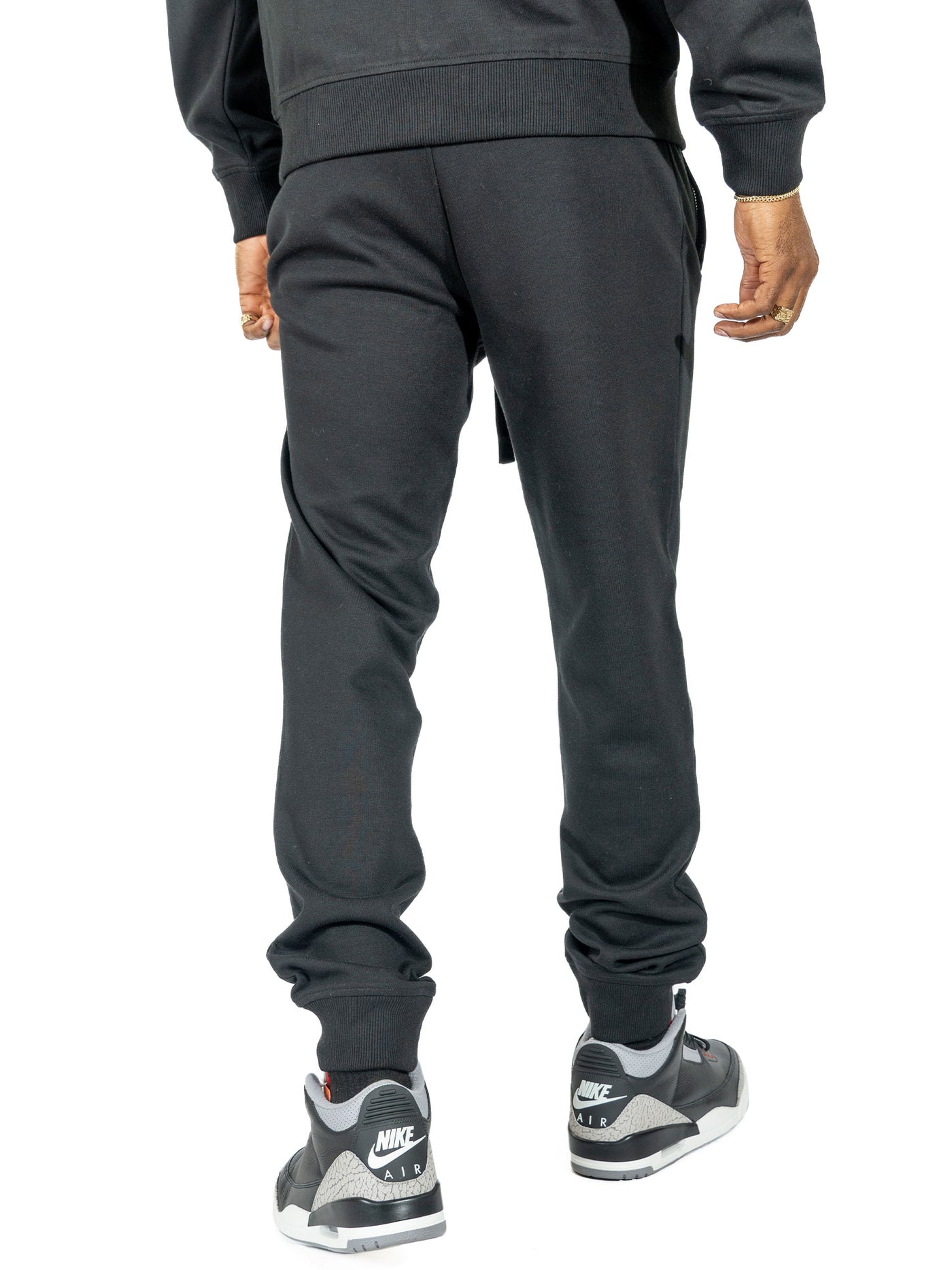 M6335 Essential Fleece Jogger Pants - Black