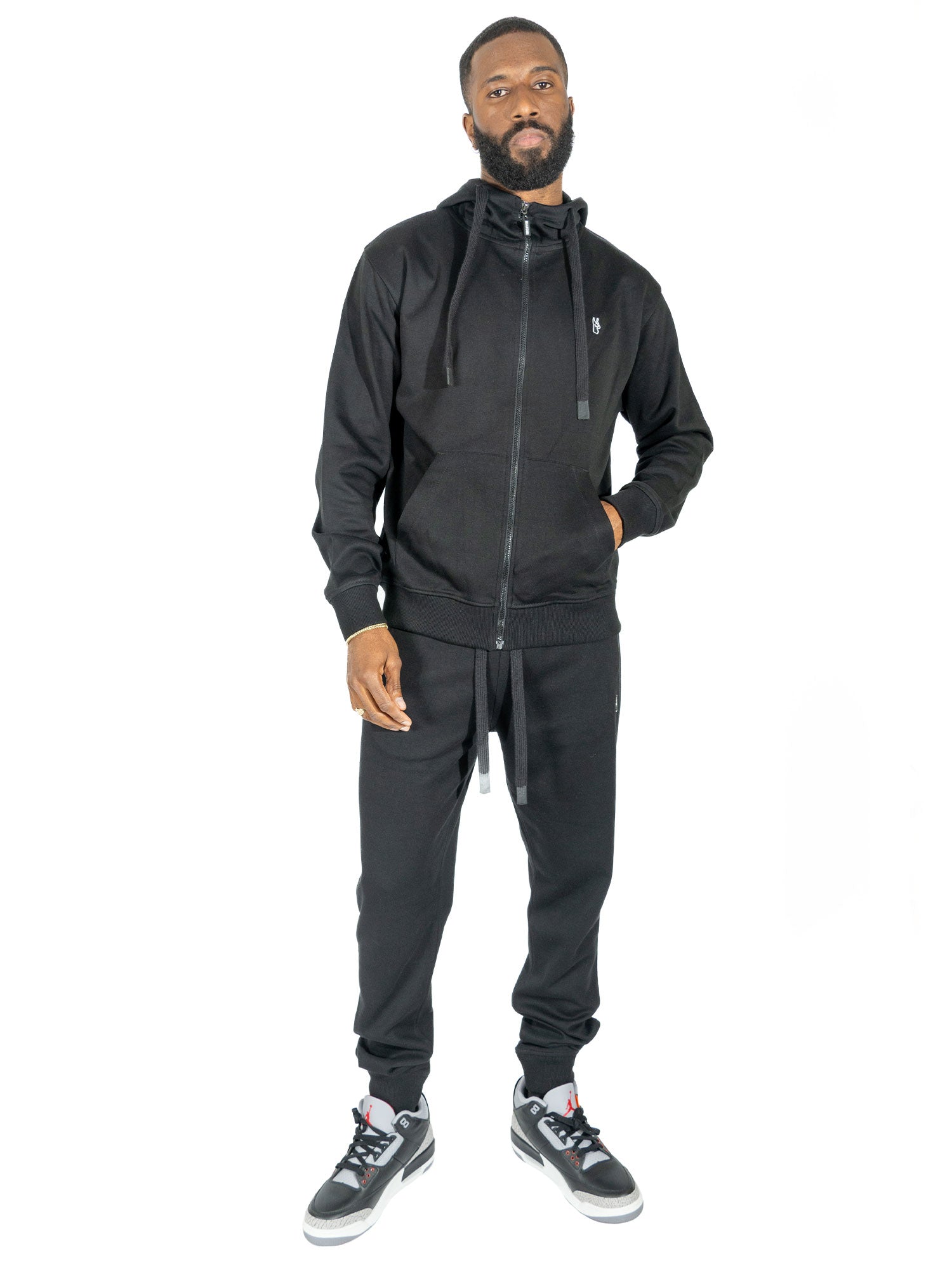 M6335 Essential Fleece Jogger Pants - Black