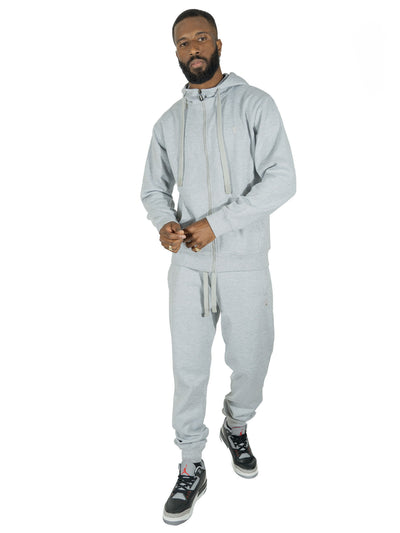 M5335 Essential Fleece Zip Up Hoodie - Gray