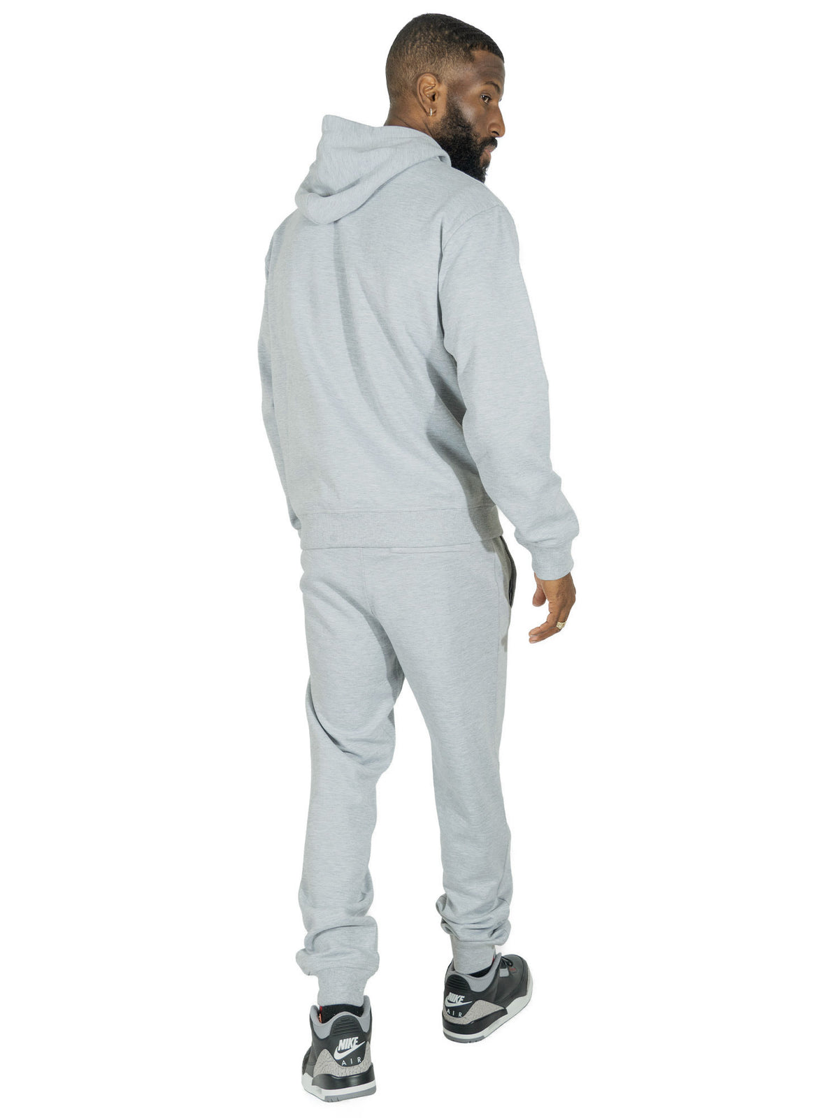 Makobi M6335 Essential Fleece Jogger Pants in Gray, view 6