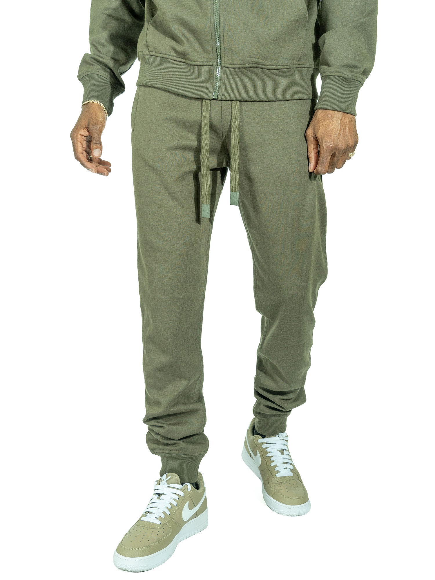 Makobi M6335 Essential Fleece Jogger Pants in Olive