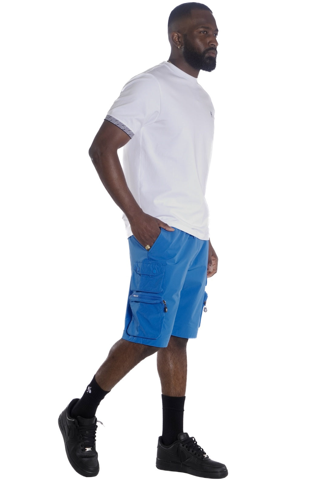 M633 Colton Nylon Spandex Cargo Shorts - Royal (OLD)