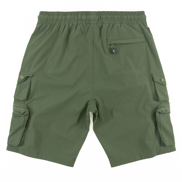 M633 Colton Nylon Spandex Cargo Shorts - Dark Olive