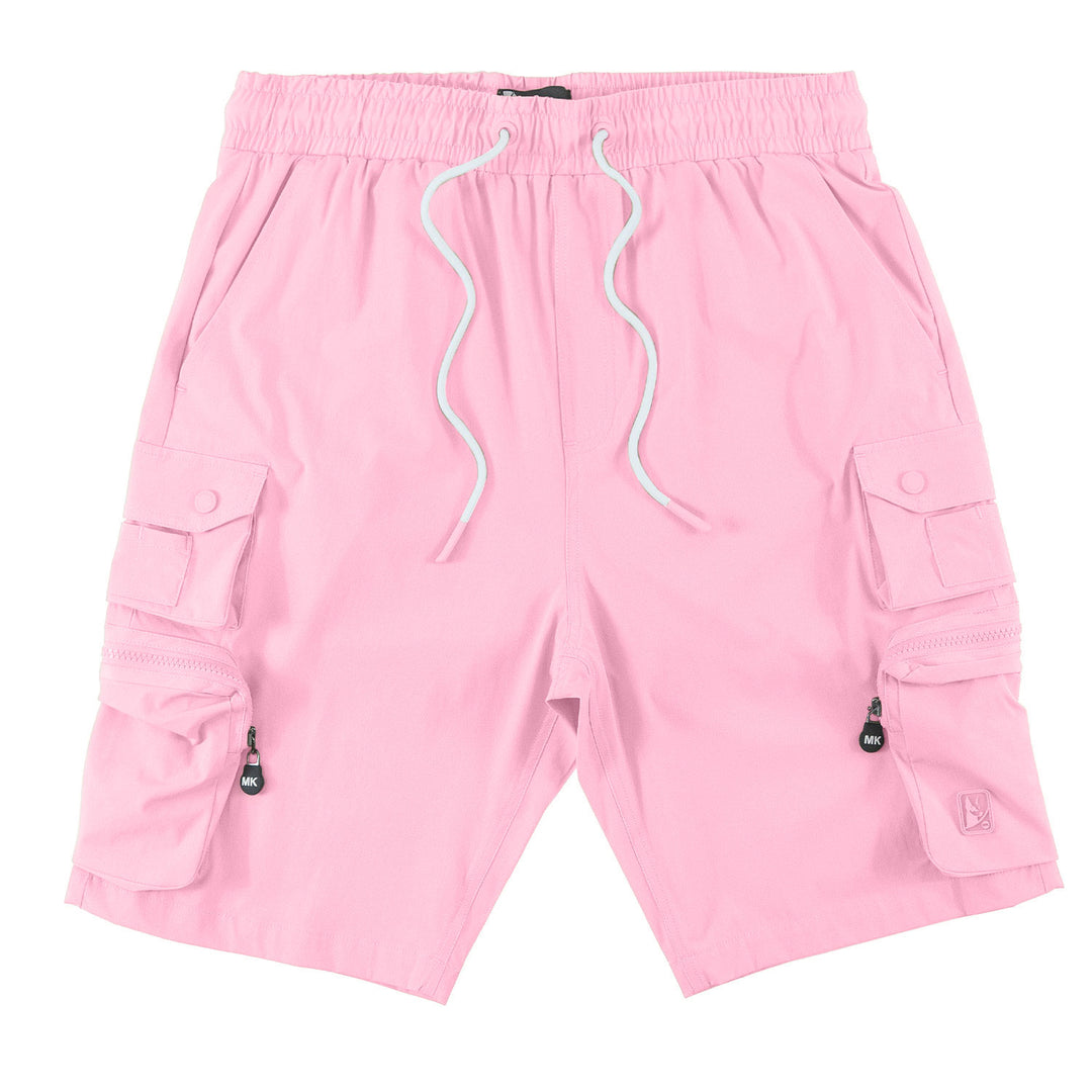 M633 Colton Nylon Spandex Cargo Shorts - Pink
