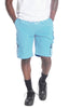 M633 Colton Nylon Spandex Cargo Shorts -Light Blue