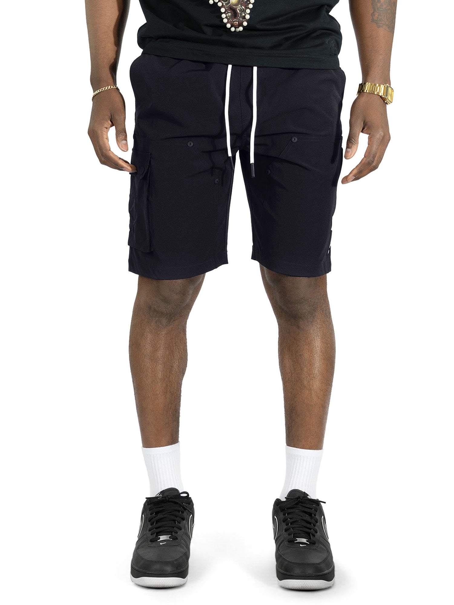 Nylon Pants| M634 Adorni Shorts - Black