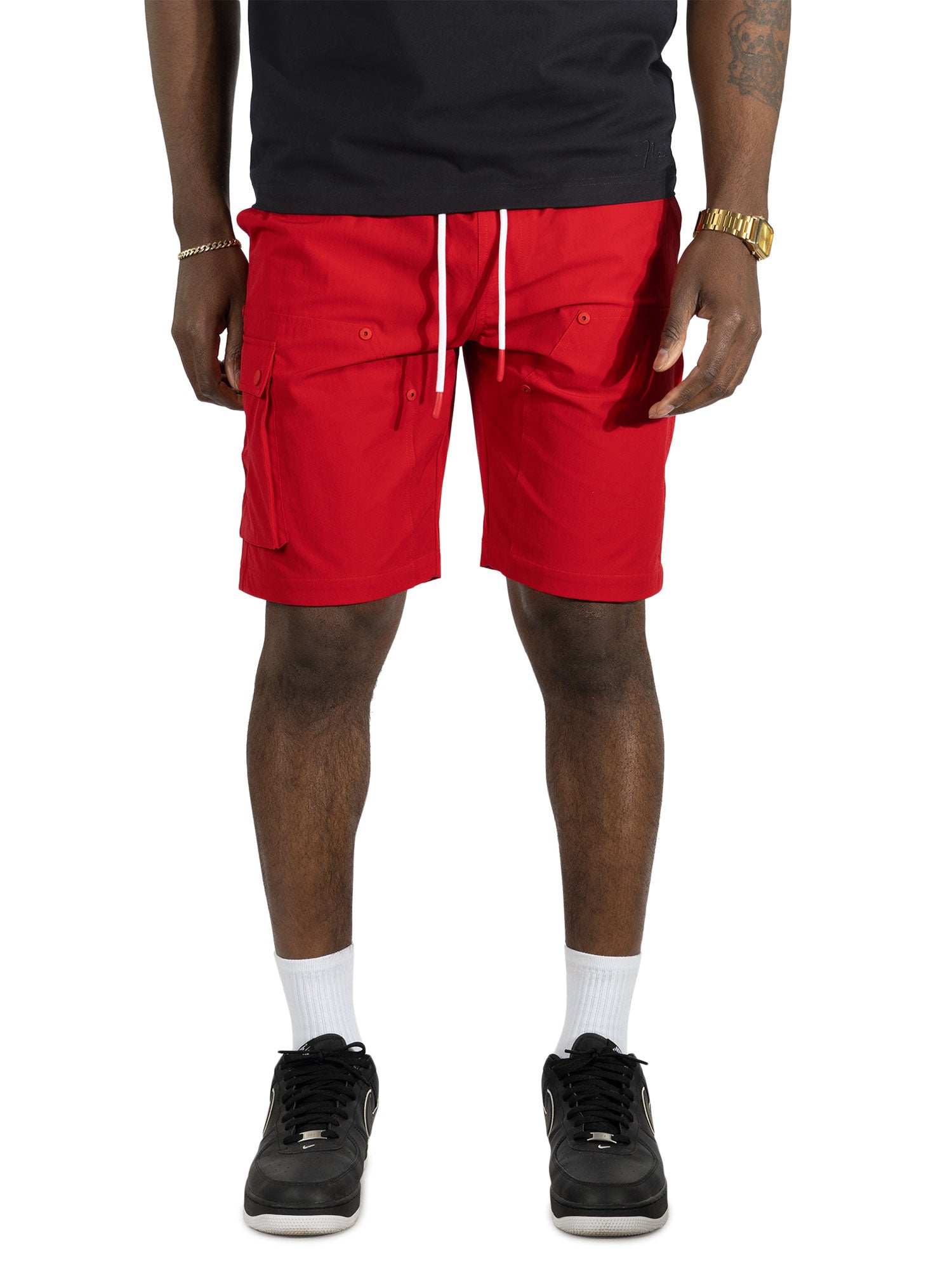 Nylon Pants| M634 Adorni Shorts - Red