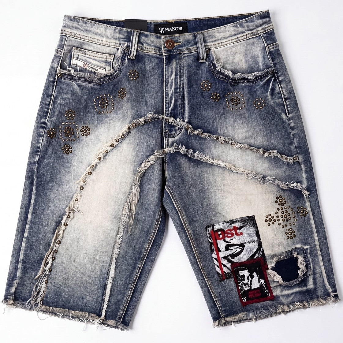 Makobi M671 Dolore Pain Denim Shorts in Dirt, view 4