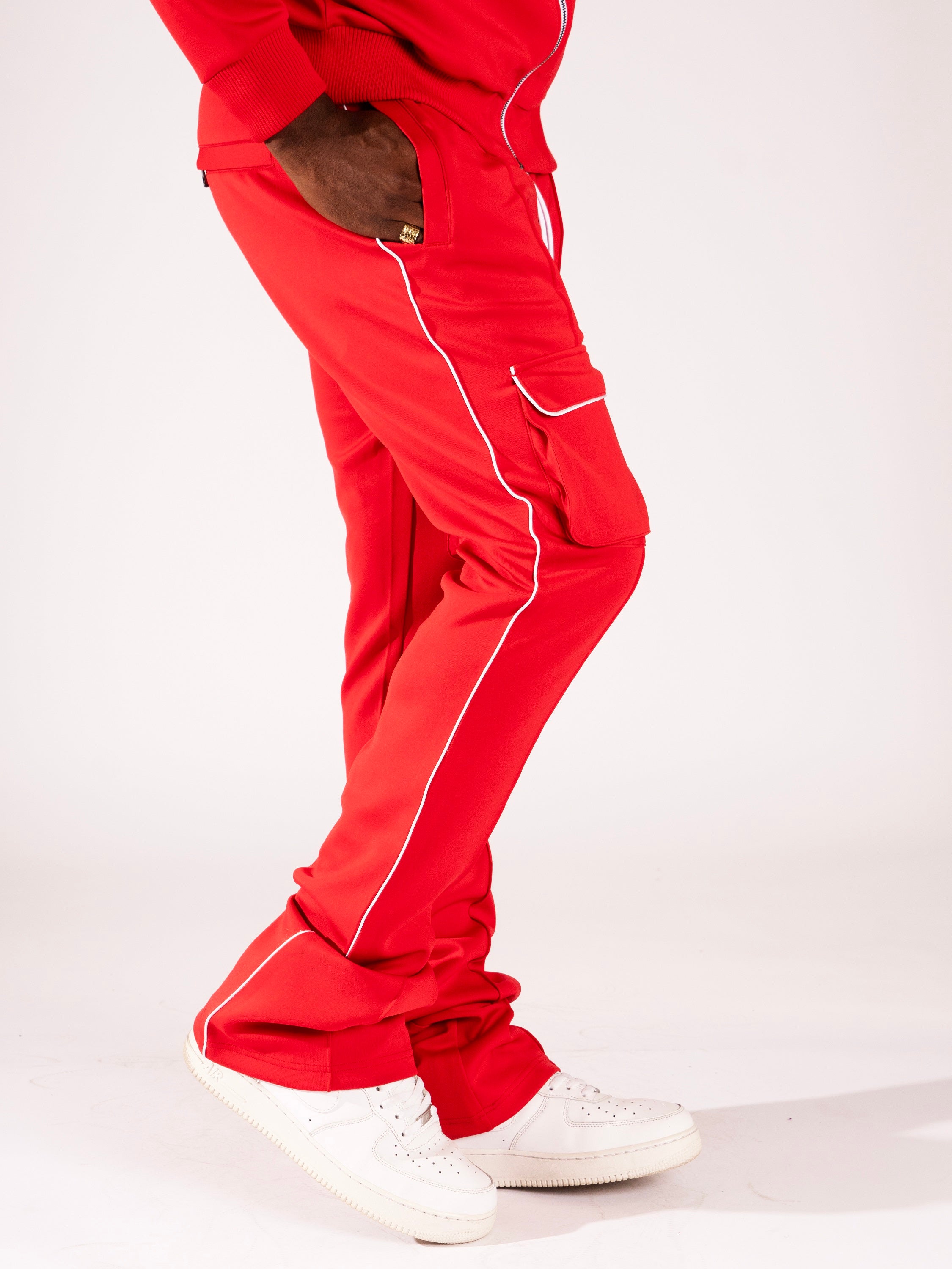 F6770 Romo Track Pants - Red – Makobi Jeans USA