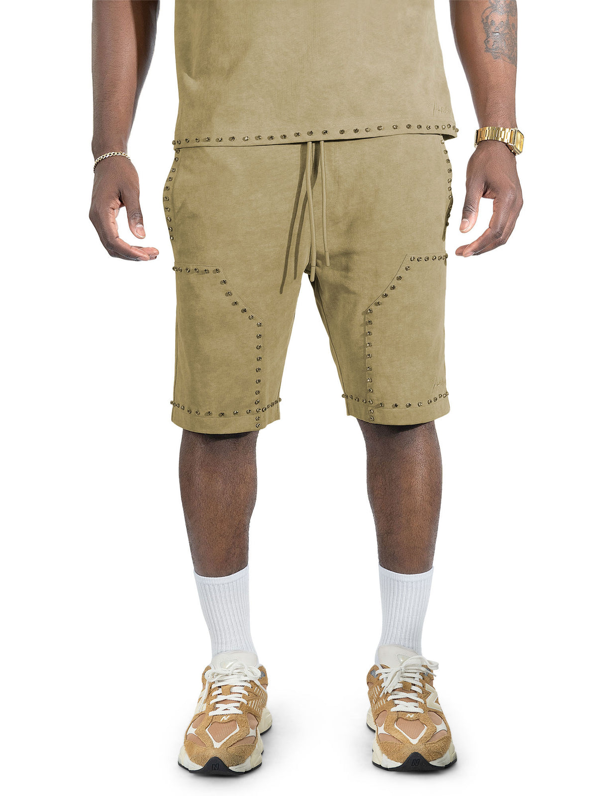 M183 Prada Jersey Short Set - Mocha