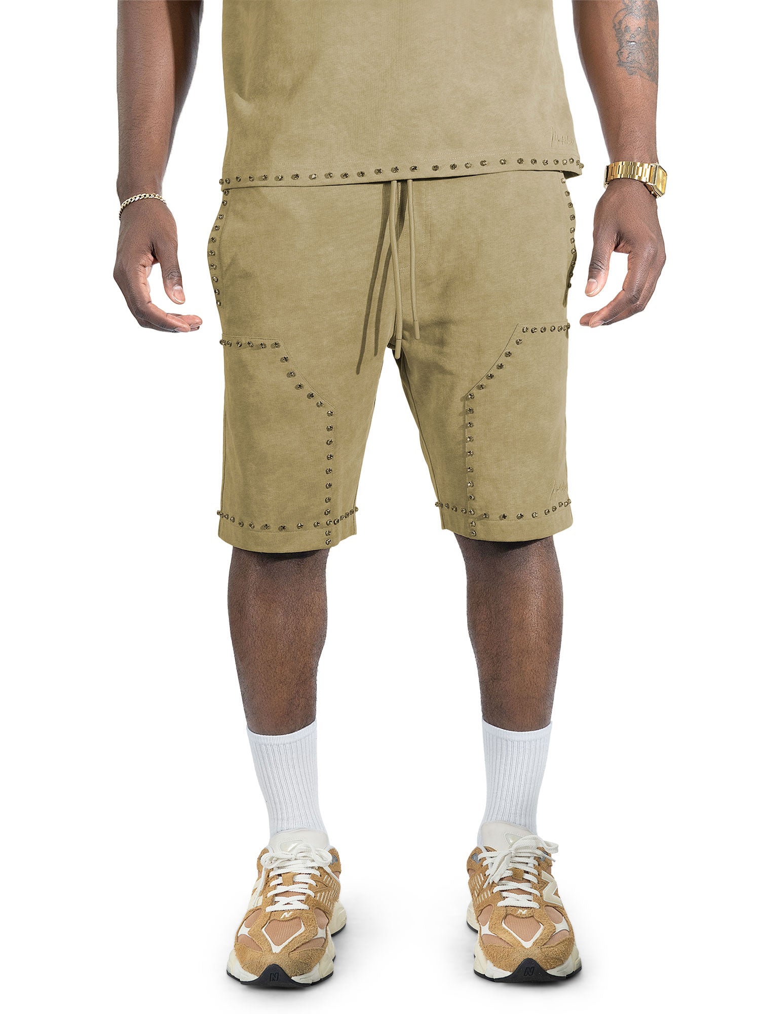 M183 Prada Jersey Short Set - Mocha