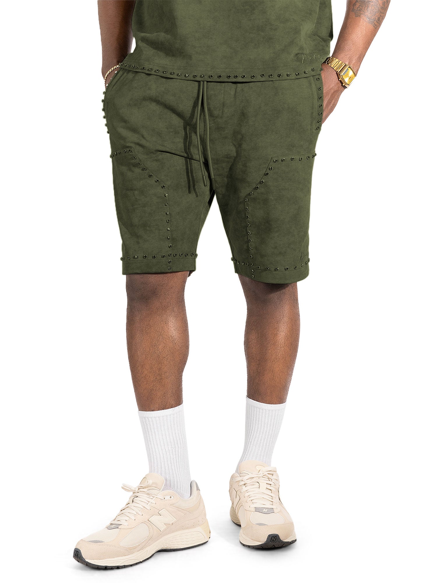 M183 Prada Jersey Short Set - Olive