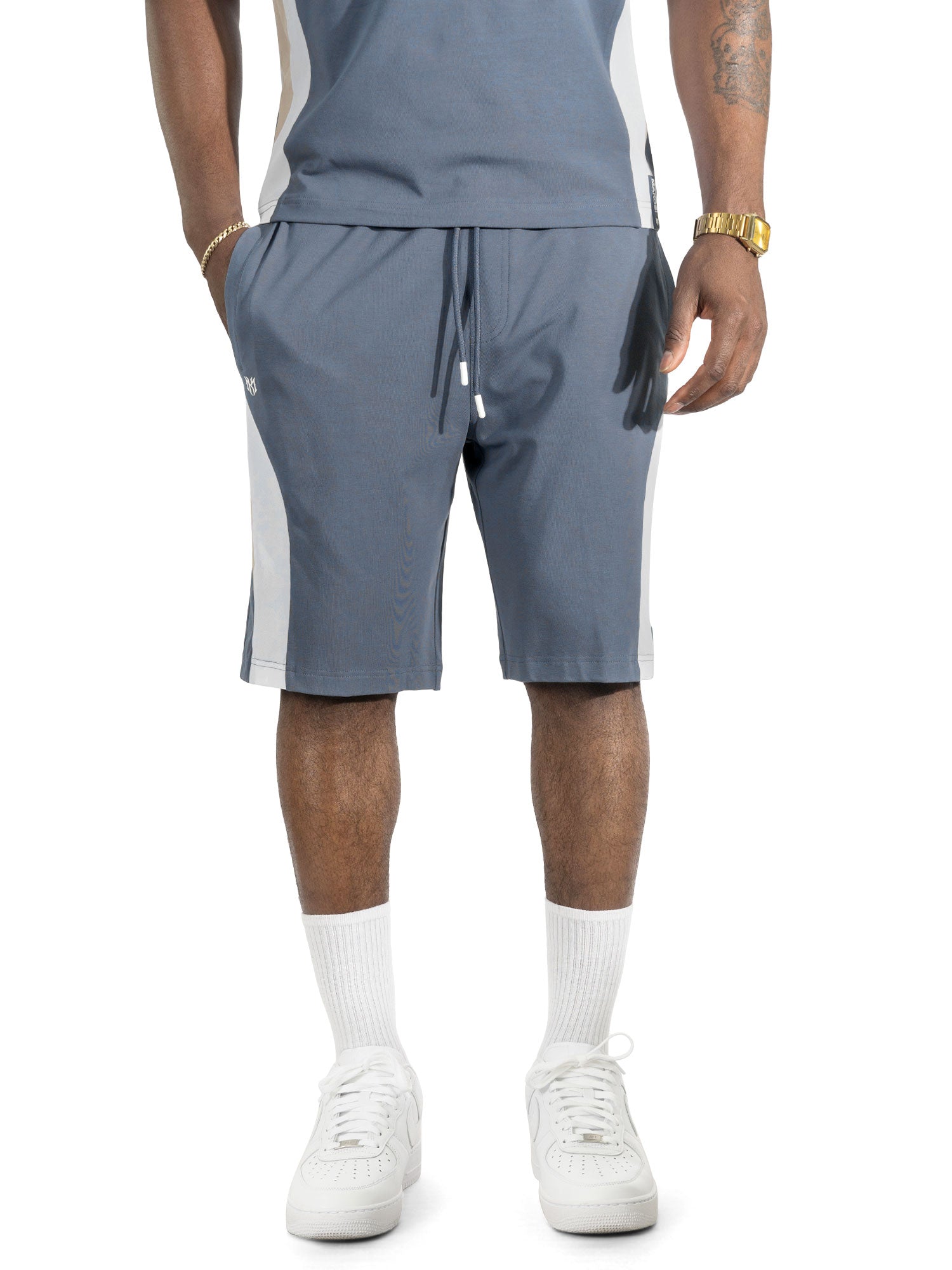 Makobi M398 Leone Short Set in Midnight Blue, view 4
