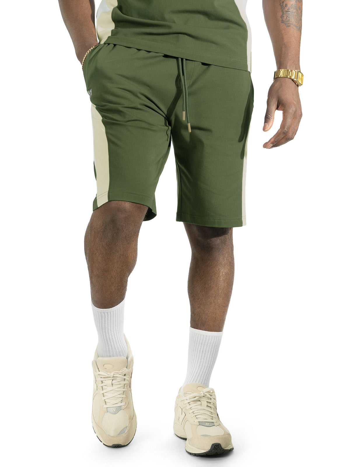 Makobi M398 Leone Short Set in Olive, view 3