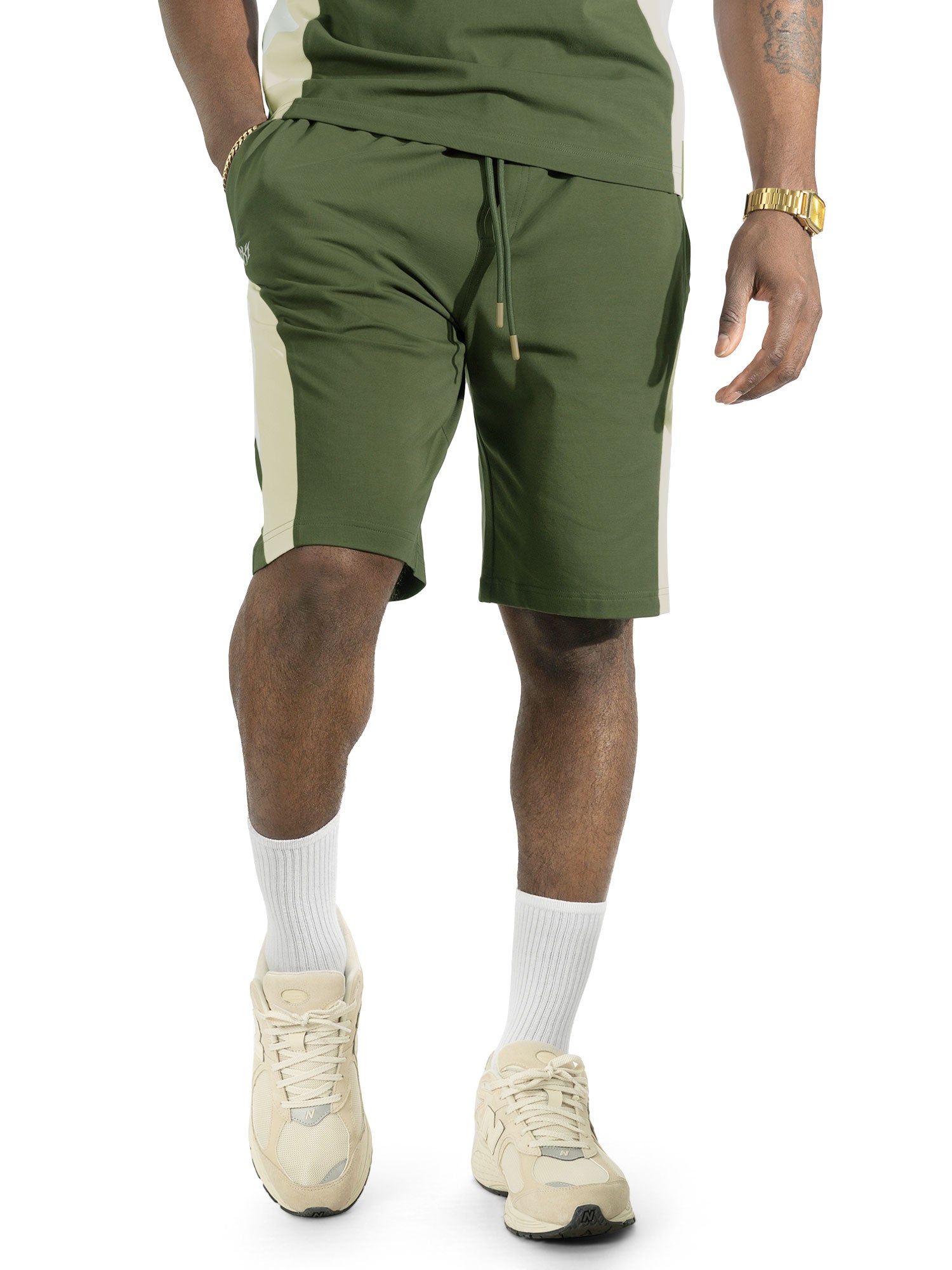Makobi M398 Leone Short Set in Olive, view 3
