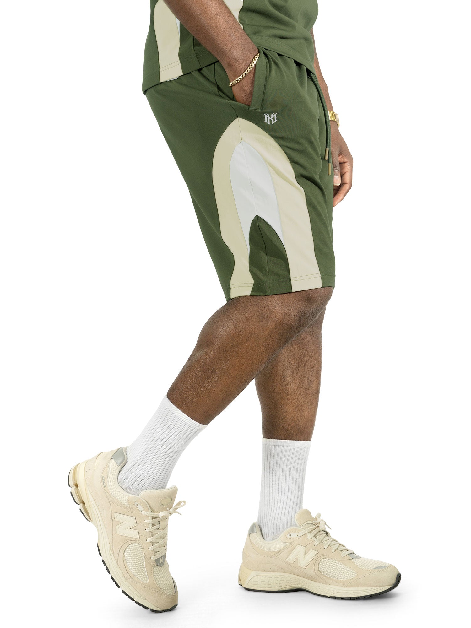 Makobi M398 Leone Short Set in Olive, view 5