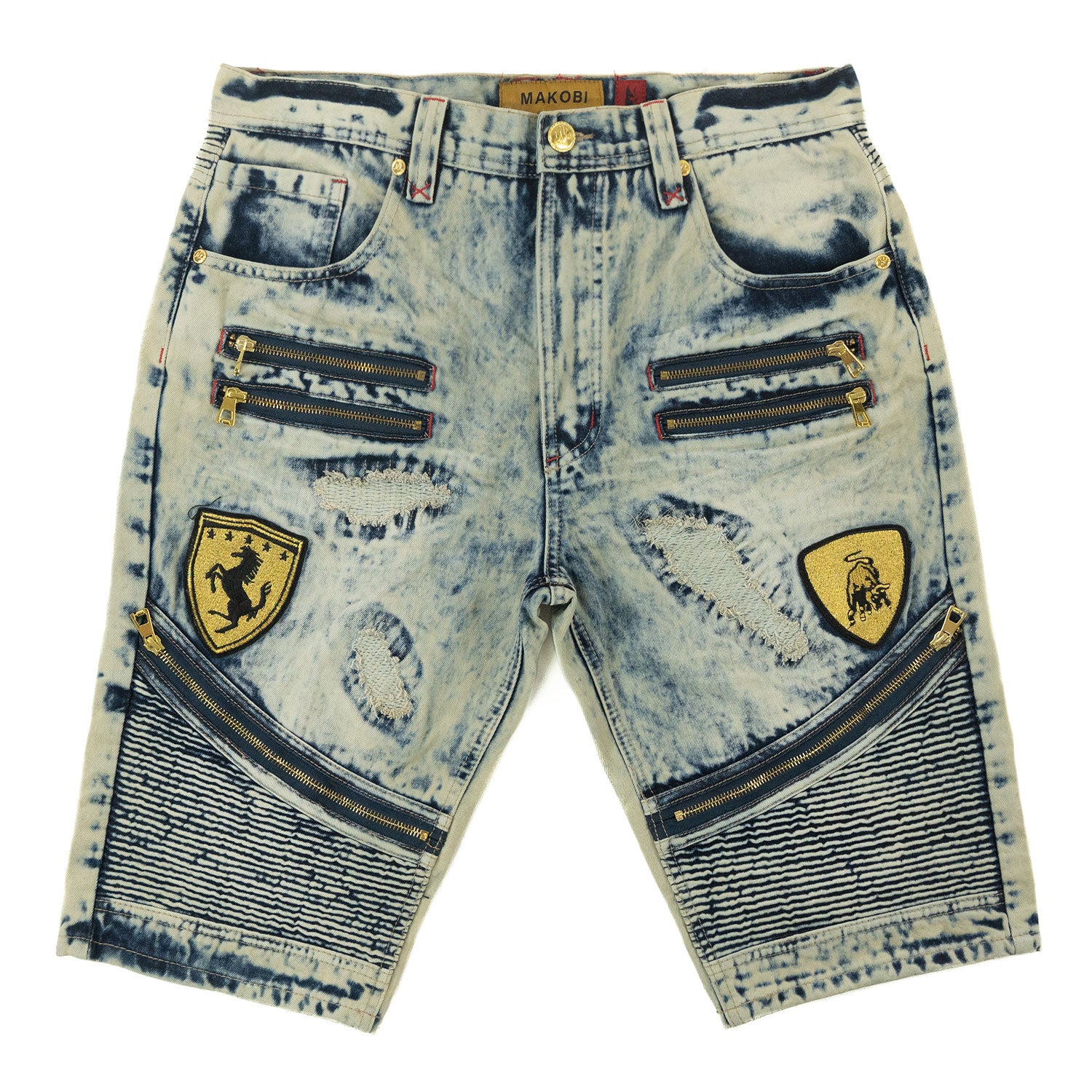 M730 Makobi Biker Patch Shorts - Dirt