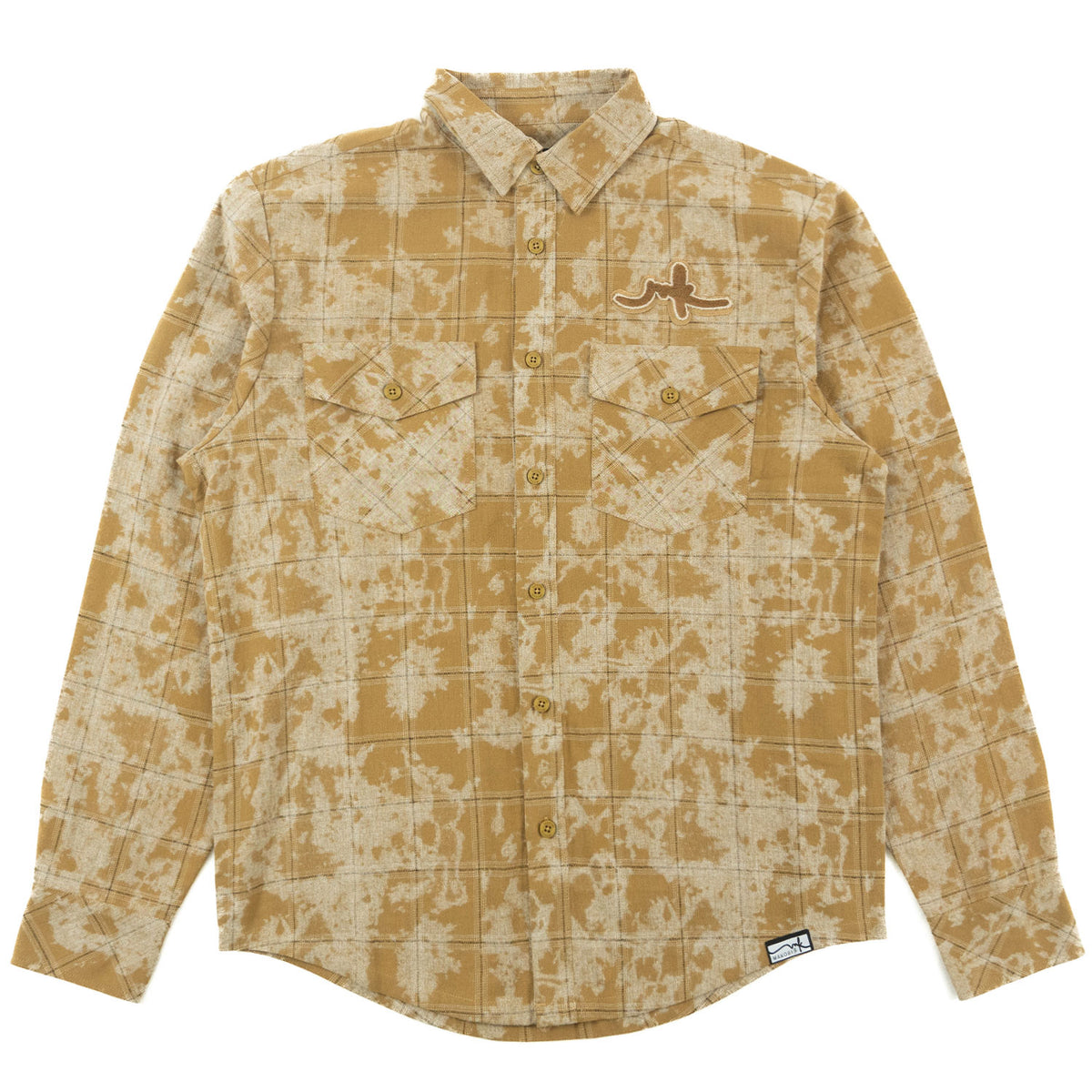 Makobi M837 Berteli Acid Plaid Shirt in Mocha, view 2
