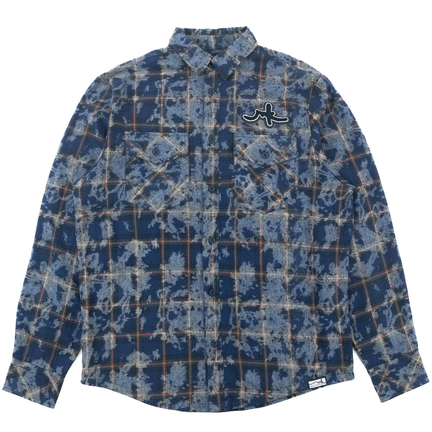 M837 Berteli Acid Plaid Shirt - Navy