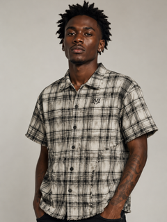 M838 Tesoro Plaid Shirt - Black