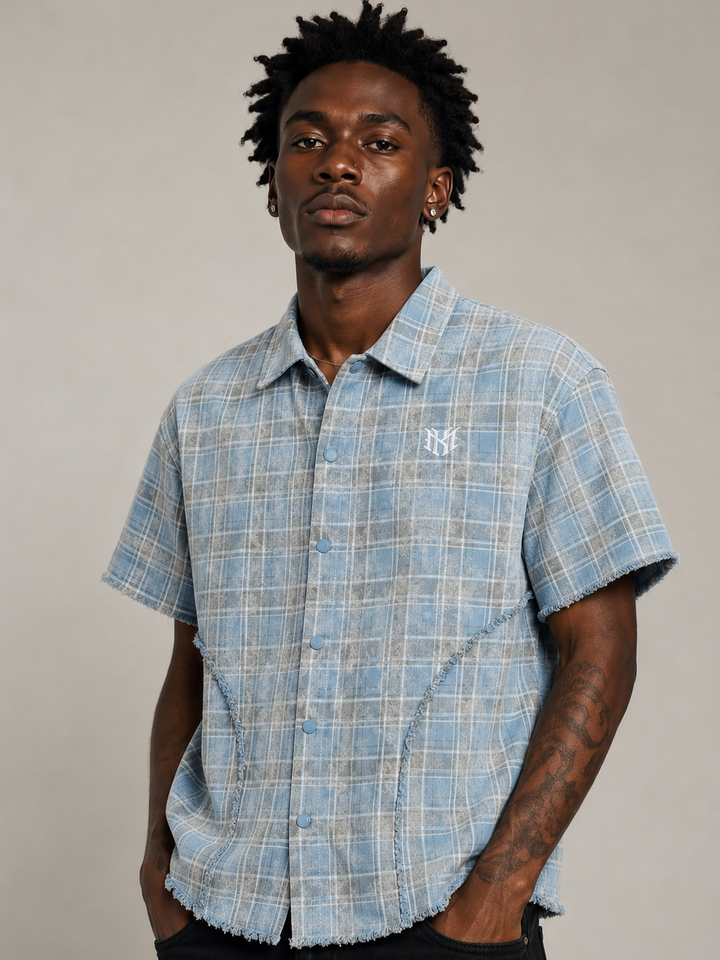 M838 Tesoro Plaid Shirt - Blue