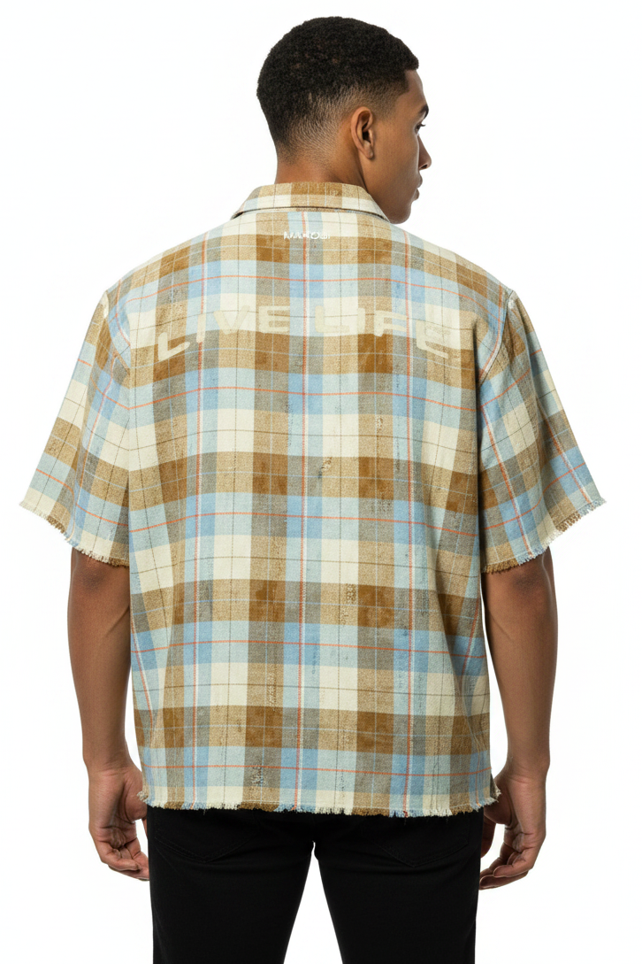 M838 Tesoro Plaid Shirt - Khaki