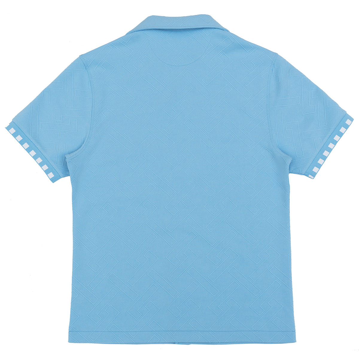 Makobi M863 Bianchi Jacquard Button Down in Blue, view 6