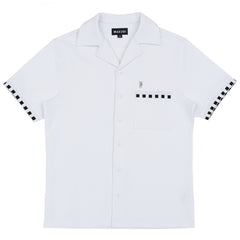 Makobi M863 Bianchi Jacquard Button Down in White