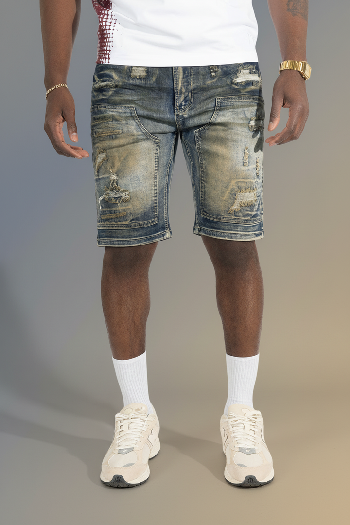 M904 Prego Denim Shorts - Antique